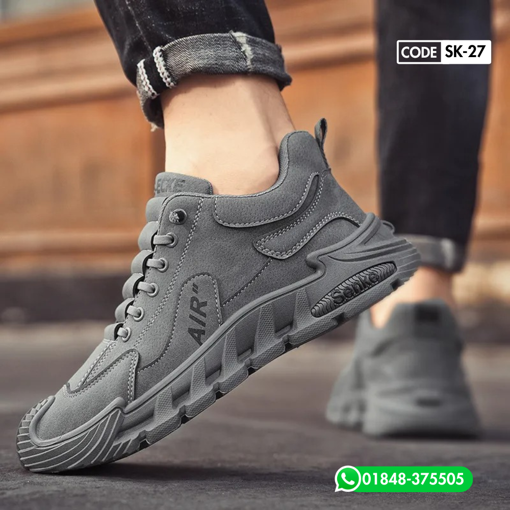 Run AirFlex Non-Slip Imported Sneakers for Men – Premium Casual Sports Shoe ( Ash SK-27 )